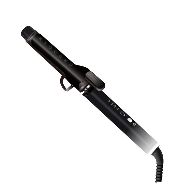 京極 ヘアアイロン カールアイロン コテ 32mm ナノシルクケラチン KGCI32-JP ブラック KYOGOKU