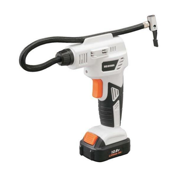 他サイト： アイリスオーヤマ 空気入れ エアコンプレッサー 充電式 ハンディタイプ レシプロコンプレッサー JAC10 ホワイト IRISの商品画像