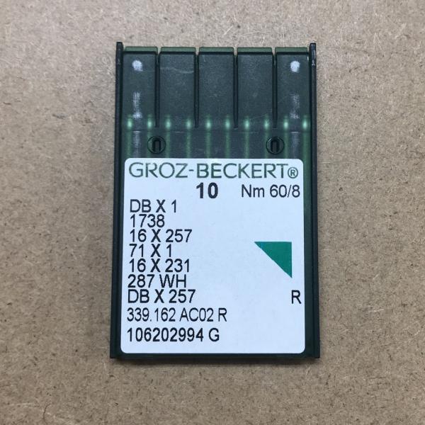 グロッツ　(GROZ)DB×1　#8番一般本縫・刺繍用ケース記載番号NM:60SIZE:8DB×1 1738ミシンの機種によって対応できるミシン針が異なります。ご注文前に対応可能な番号かお確かめください。郵便希望の方は発送方法の変更を!!1...