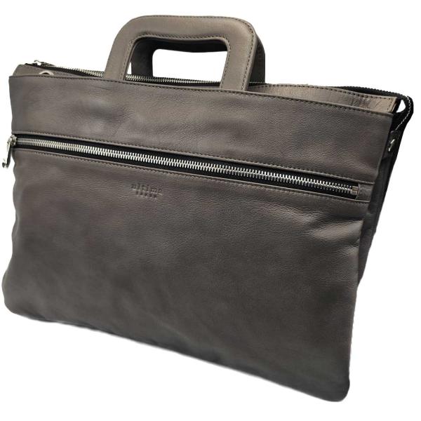 ウルティマトーキョー ultima tokyo ビジネスバッグ クラッチバッグ グレー 本革 レザー メンズ 77812-09