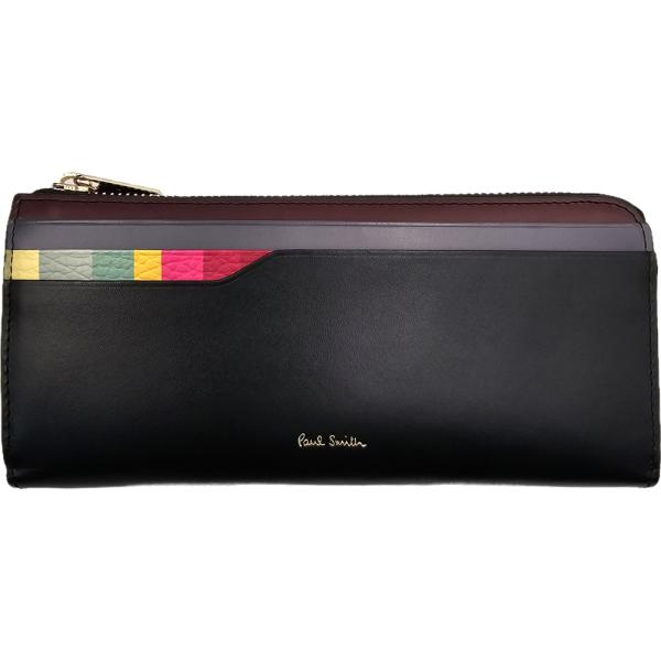 Paul Smith 黒レザー長財布 Paul Smith ポールスミス 長財布 本革 ブラック W33410 : Dstock