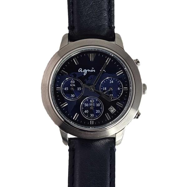 極美品✨ agnès b. アナログ腕時計 クロノグラフ S000120 agnes b.（アニエスベー） セイコー SEIKO agnis.b 腕時計 メンズ