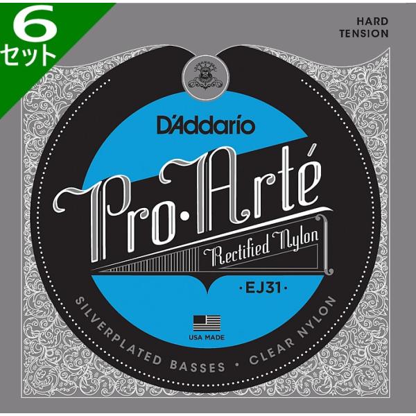 6Zbg D'Addario EJ31 Pro Arte Rectified Silver/Clear Hard __I NVbN
