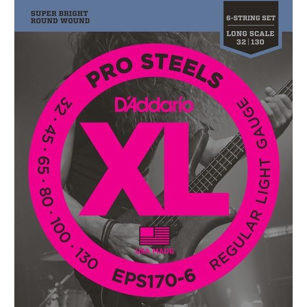 6p D'Addario EPS170-6 Pro Steels 032-130 Long Scale __I x[X