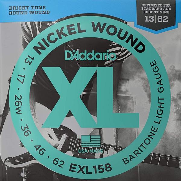 バリトン用 D'Addario EXL158 Nickel Wound 013-062 ダダリオ エレキギター弦