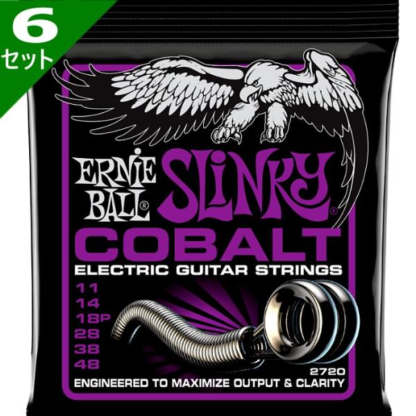 6Zbg ERNIE BALL #2720 Cobalt Power Slinky 011-048 A[j[{[ GLM^[