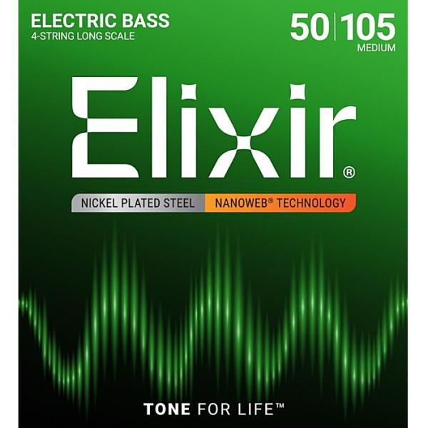 他サイト： Elixir Nanoweb Bass #14102 Medium 050-105 エリクサー コーティング弦 ベース弦の商品画像