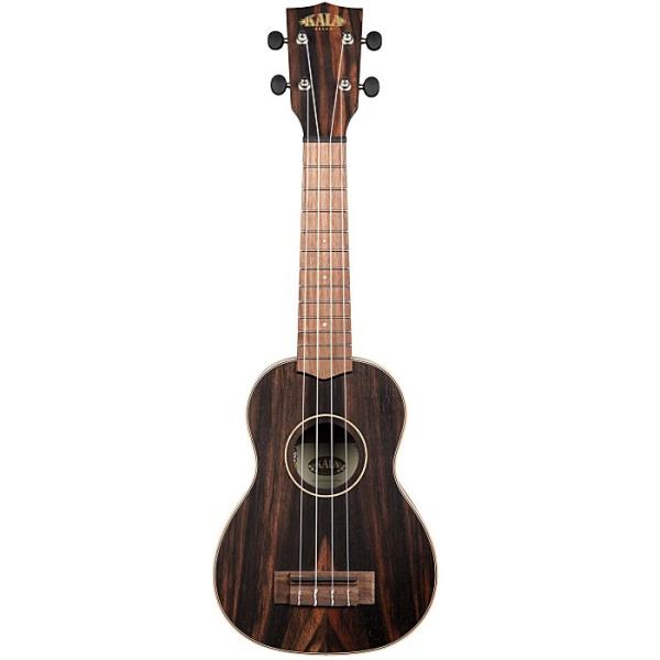 KALA Striped Ebony Soprano Ukulele KA-EBY-S J \vmEN