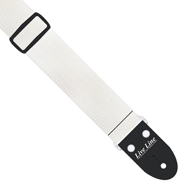ライブライン ギターストラップ 革 LR45WHT レザーストラップ 白