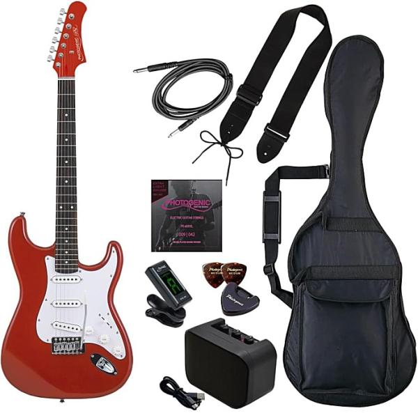 初心者/入門者セット Photogenic ST180 MRD ストラトキャスタータイプ