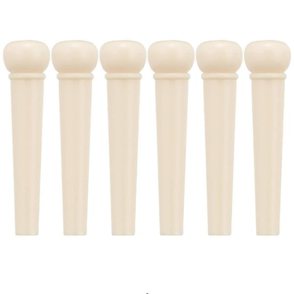 他サイト： SCUD F-0006 アコギ用ブリッジピン プラスティック アイボリー 点あり 6本セットの商品画像