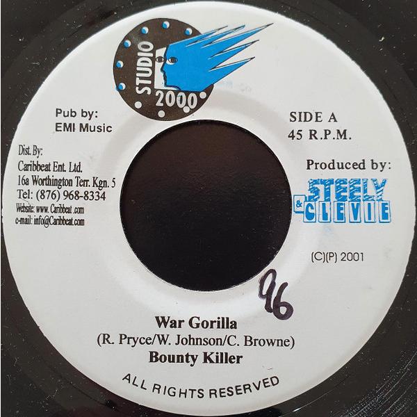 7” Bounty Killer / Agony Polish War Gorilla / Gimme Dem NONE Studio 2000 /00080