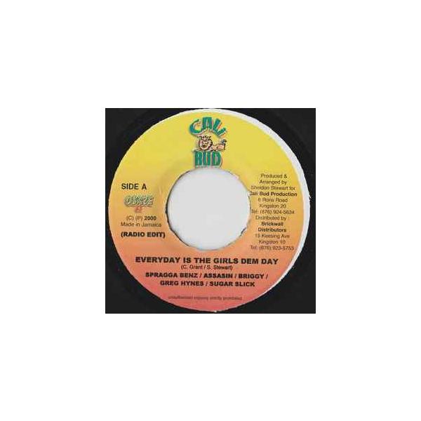 ジャマイカ7" Spragga Benz, Assassin, Briggy, Greg Hines, Sugar Slick Everyday Is The Girls Dem Day NONE Cali Bud /00080