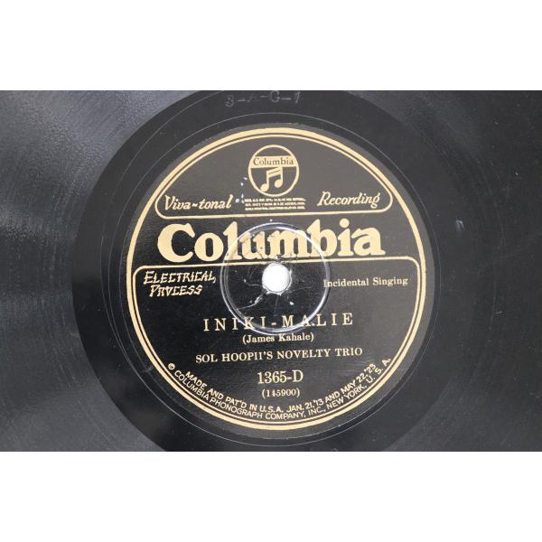 米78RPM/SP Sol Hoopii Iniki Malie / Mauna Loa 1365D COLUMBIA /00500