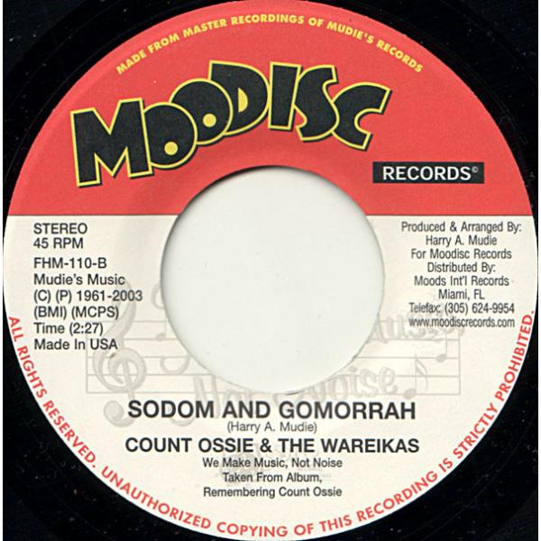 米7” Count Ossie &amp; The Wareikas Fire Escape / Sodom And Gomorrah FHM110 Moodisc Records /00080