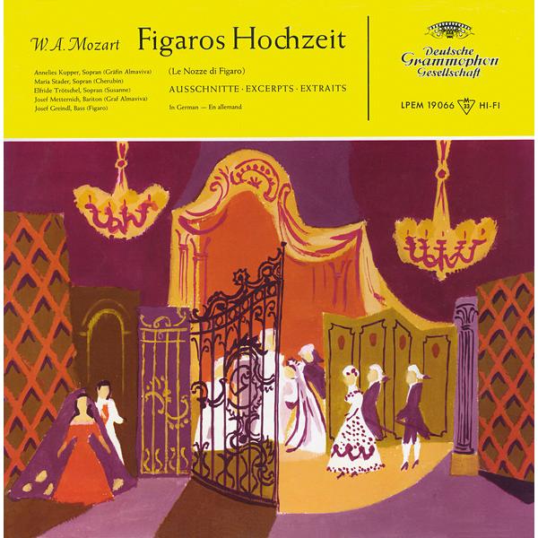 独LP W. A. Mozart, Annelies Kupper, Figaros Hochzeit (= Le Nozze Di Figaro) LPEM19066 Deutsche Grammophon /00260