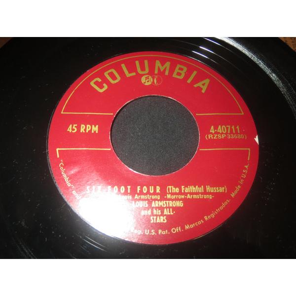 米7” Louis Armstrong &amp; His All-star Six Foot Four / The Faithful Hussar 440711 COLUMBIA /00080