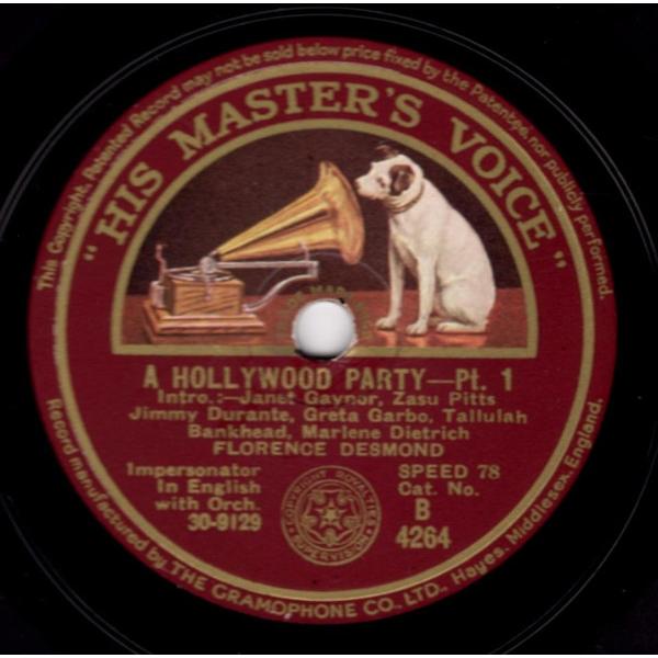 78RPM/SP Florence Desmond A Hollywood Party B4264 HIS MASTERS VOICE /00500