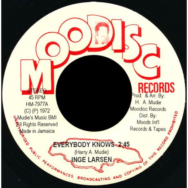 7インチ Inge Larsen Everybody Knows HM7977 Moodisc Records