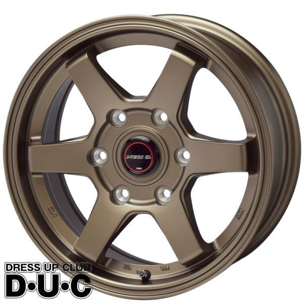 ②15インチ 6本スポーク アルミホイール ブロンズ ハイエース 16インチアルミホイールセット J-TECH GL-1 ブロンズ 16