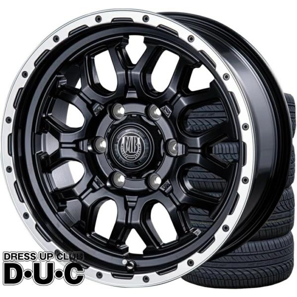 国産タイヤ　215/65R16LT 、アルミホイールセット ハイエース16インチアルミホイールタイヤセット MUD BAHN XR-800M MBK