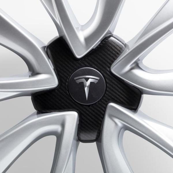 TESLA Model 3 Carbon Fiber Wheel Cap Kit テスラ モデル3 カーボンファイバー ホイールキャップ キット 純正品