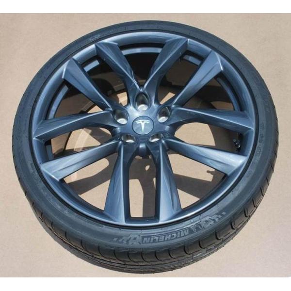 人気アイテムテスラ モデルS  純正 21インチ アラクニッド ホイール グレー４本set Arachnid Wheel 8.5Jx21/9Jx21 1台分set Tesla ModelS 鍛造