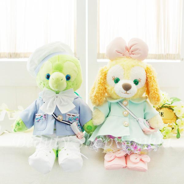 オルメル&クッキーアン 新ブルー&グリーンジャケットコスチューム 服 ペア ぬいぐるみ別売(オリジナル ハンドメイド)Sサイズ用 洋服 ダッフィーグッズ