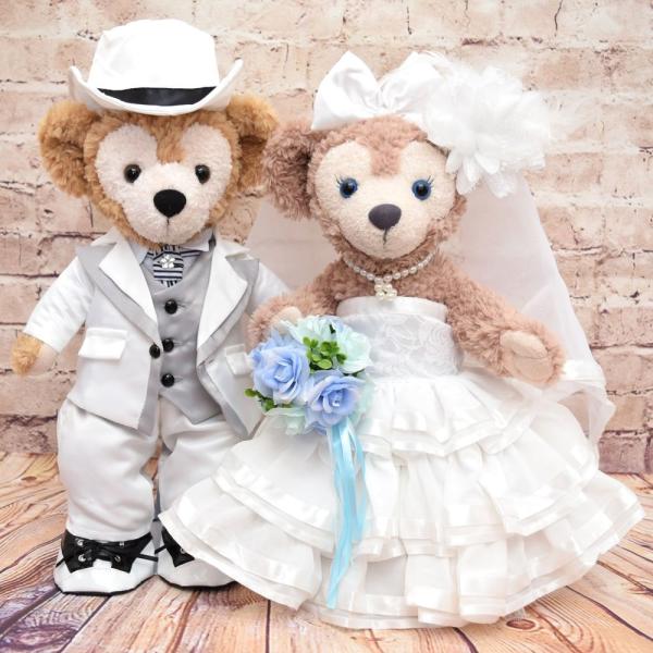 ダッフィー・シェリーメイコスチューム ウェディングセット(ネイビー) Disney ダッフィー＆シェリーメイ ウエディング コスチューム