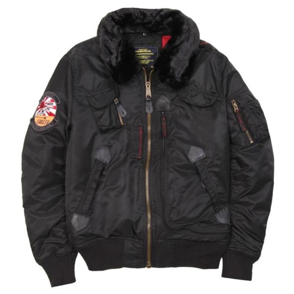 ALPHA INDUSTRIES アルファ INJECTOR-X フライトジャケット WASHED BLACK :ALPHA-0016