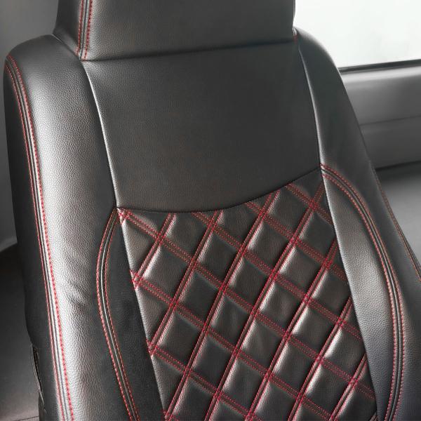 ハイゼット ジャンボ シートカバー レッドステッチ 運転席側 ステッチ おしゃれ 農作業 滑り止め S200系 ピクシス サンバー