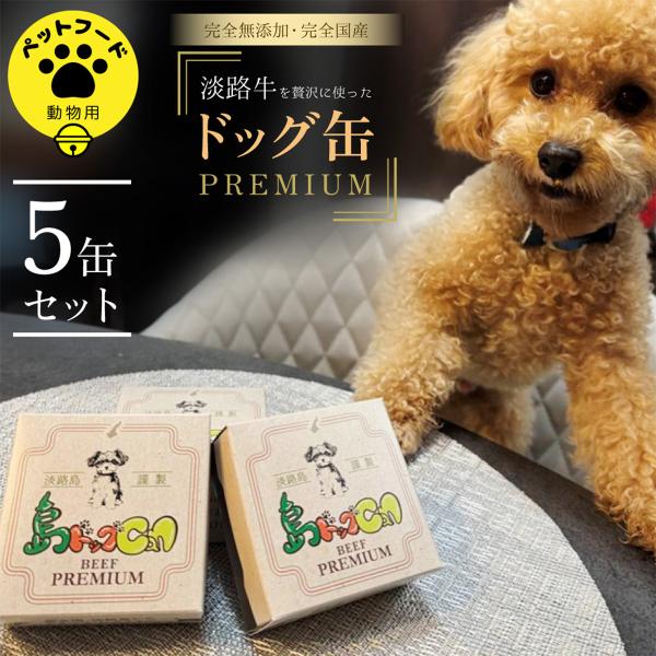 島ドッグCan PREMIUM ペットフード ドッグフード 犬 ペット 5缶 国産 無添加 缶詰 常温 ギフト 贈答 缶詰セット