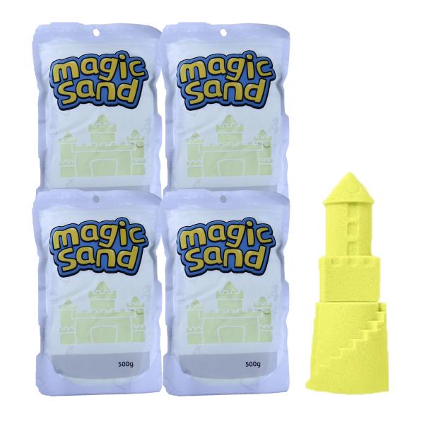 【商品詳細】　　・メーカー名:OREZ　　・商品名:砂遊び 魔法の砂 マジックサンド 黄色 2000g 2kg　　・メーカー品番:ty-023　　・商品内容:マジックサンド 2000g 2kg　　・カラー:イエロー(黄色)　　・適正年齢:7...