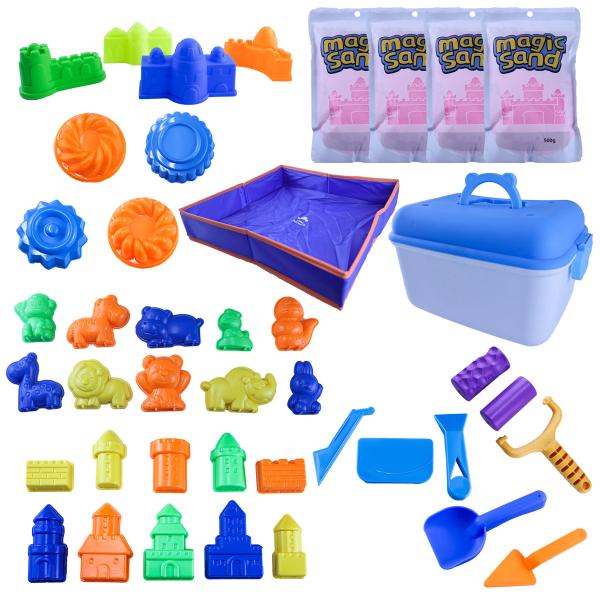 【商品詳細】　　・メーカー名:OREZ　　・商品名:砂遊び 魔法の砂 マジックサンド 桃色 2000g 2kg 28点 型セット　　・メーカー品番:ty-026　　・商品内容:マジックサンド 2000g 2kg　　　　　　　 28点 型セッ...
