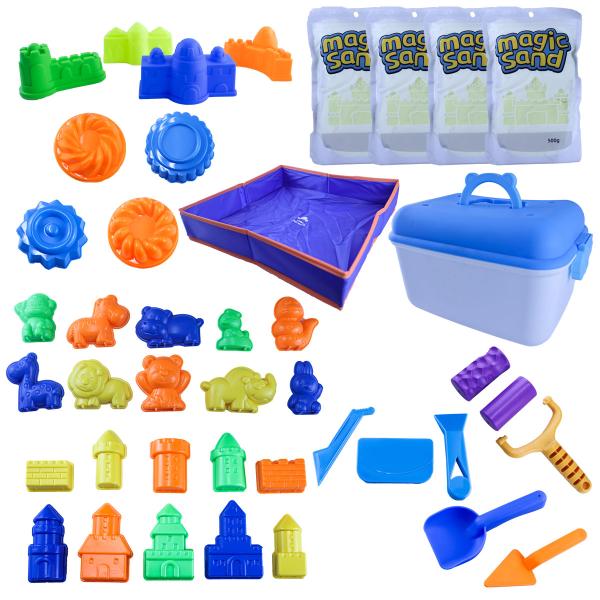 【商品詳細】　　・メーカー名:OREZ　　・商品名:砂遊び 魔法の砂 マジックサンド 黄色 2000g 2kg 28点 型セット　　・メーカー品番:ty-027　　・商品内容:マジックサンド 2000g 2kg　　　　　　　 28点 型セッ...