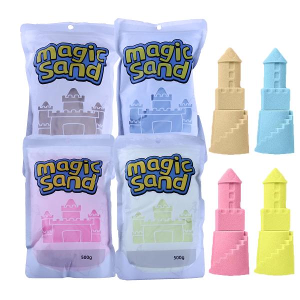 【商品詳細】　　・メーカー名:OREZ　　・商品名:砂遊び 魔法の砂 マジックサンド 4色セット 2000g 2kg　　・メーカー品番:ty-028　　・商品内容:マジックサンド 2000g 2kg　　・カラー:ブラウン(茶色) 1袋　　　...
