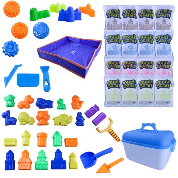 【商品詳細】　　・メーカー名:OREZ　　・商品名:砂遊び 魔法の砂 マジックサンド 4色セット 8000g 8kg 型セット　　・メーカー品番:ty-030　　・商品内容:マジックサンド 8000g 8kg　　・カラー:ブラウン(茶色) ...