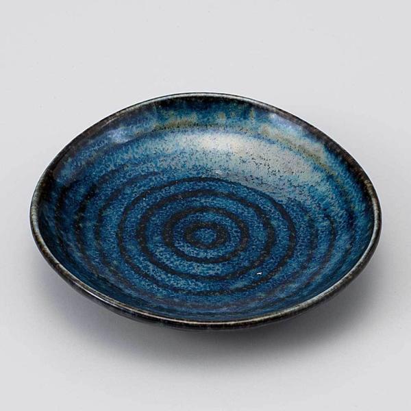 小皿 醤油皿/ 窯変紺 三角3.0小皿 /刺身 お新香 梅干し 珍味 陶器 業務