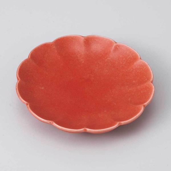 小皿 醤油皿/ 七色小皿（菊/赤） /刺身 お新香 梅干し 珍味 陶器 業務