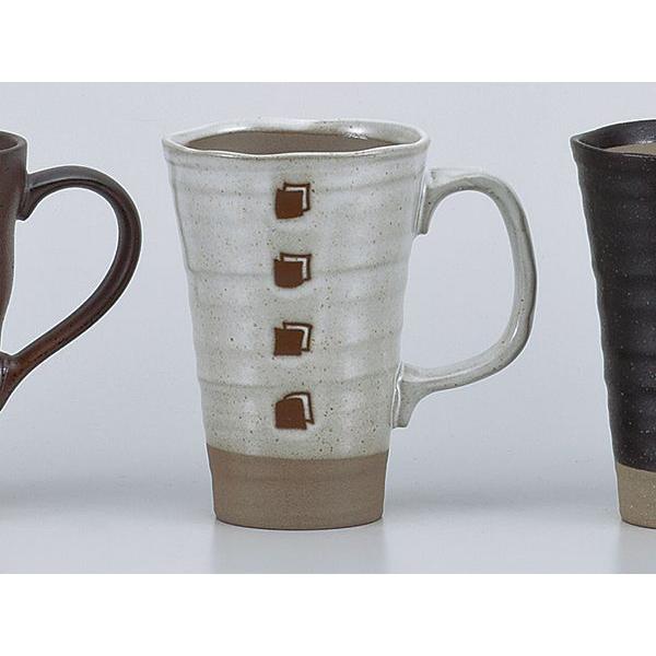 酒器 ビールジョッキ/ 粉引角ちぎり波渕ジョッキー /ビアジョッキ 陶器