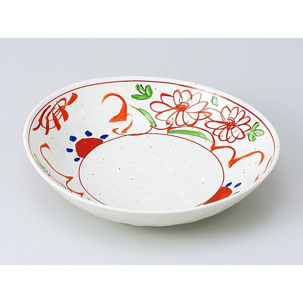 和食器 大皿 麺皿/ 粉引古赤絵楕円7.0深皿 /メインディッシュ 和風