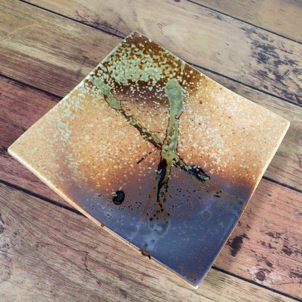 角皿 中皿 刺身皿 焼物皿 揚げ物皿/ 信楽織部 5.5正角皿 /業務用