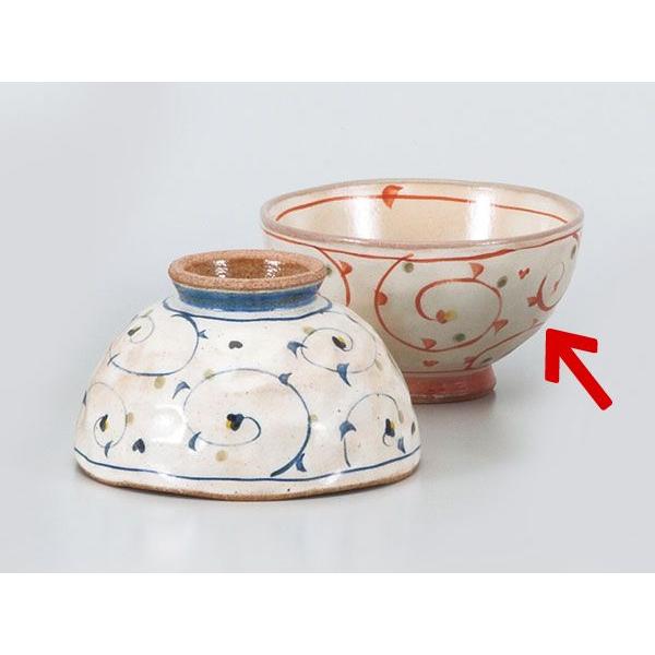 美濃焼 夫婦茶碗 ペアセット お茶碗 ぶどう 葡萄 大小セット おしゃれ 手描き 職人 かわいい 2個セット 赤 青 和食器 飯碗 ご飯茶碗 日本製  おすすめ 人気 ギフト 贈り物 - 【マンモスハウスGiftmall店】- プレゼント＆ギフトのギフトモール 手描き ご飯茶碗 舘山堂 赤 青 大小セット 夫婦茶碗 唐草 草花 花柄 ストライプ 唐草濃草花 飯碗 和食器 波佐見焼 多角形 X