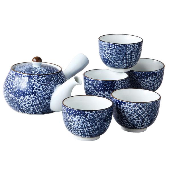 2425 有田焼　肥前唐津　茶器セット　宝瓶1客　湯冷し1客　湯呑5客　未使用 7cf904607786d1e008a1789e136c89