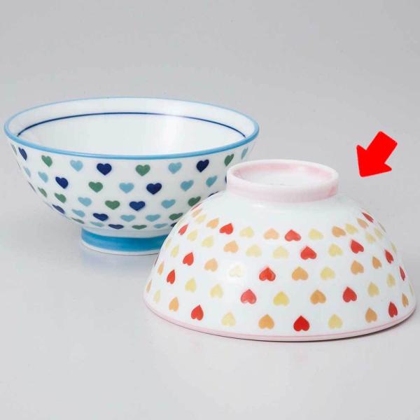 茶碗 子ども用/ いっぱいハート ピンク茶碗（小） /業務用 家庭用 Rice bowl