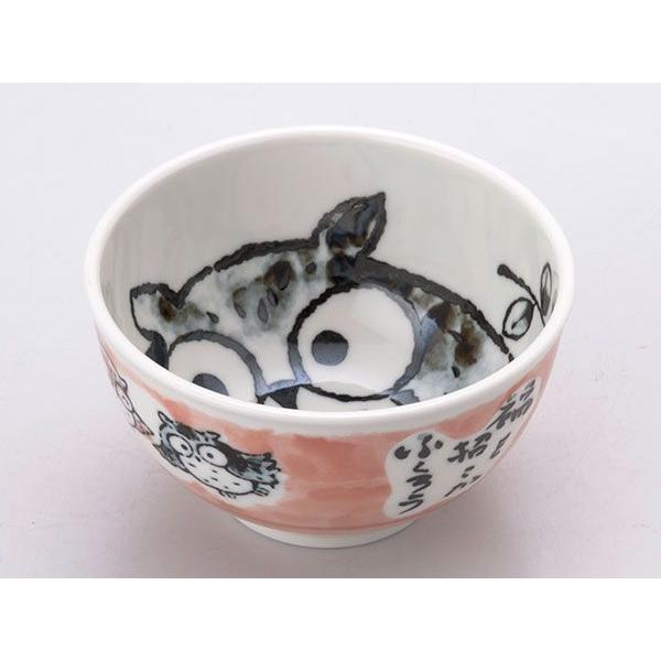 どんぶり 鉢 食器/ かる〜い軽量4.0丼 福招きふくろう赤 /お好み丼