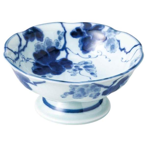 和食器 小鉢 ボウル 小さい ミニ/ 藍染ぶどう 高台デザート /家庭用 業務用 small sized bowl