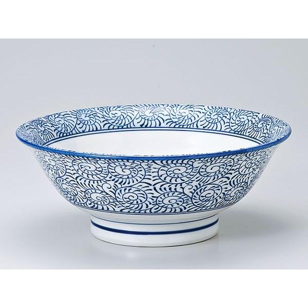 ラーメン丼タコ唐草青6.5寸反高台丼 11点