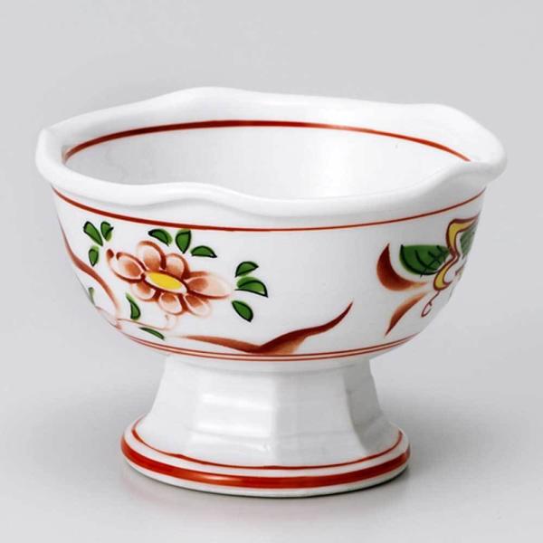 和食器 小鉢 小付/ 赤絵花鳥梅型高台小鉢（小） /珍味鉢 陶器 業務用