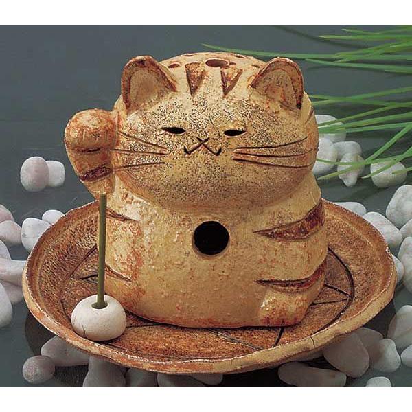 ゆとり炉　陶器　小物入れ　猫 香炉 陶器/ どらねこ香炉 /アロマ プレゼント 贈り物 箱入り : 美濃の